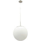 Colgante GLOBAL 1xE27 Al.Reg.xD.25cm Niquel/Blanco