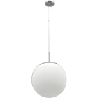 Colgante GLOBAL 1xE27 Al.Reg.xD.35cm Niquel/Blanco