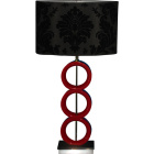 Candeeiro de mesa ANA 1xE27 C.42xL.20xAlt.79cm Vermelho/Preto