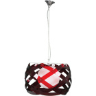 Pendant Light ACUARIO medium 1xE27 H.Reg.xD.53cm Red/White