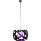 Pendant Light ACUARIO medium 1xE27 H.Reg.xD.53cm Lilac/White