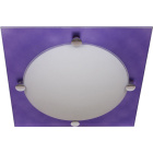 Plafond TAURO quadrado pequeno 1xE14 C.25xL.25xAlt.7cm Beringela/Branco