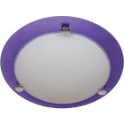 Plafond TIERRA round 1xE14 H.8xD.25cm Aubergine/White