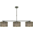 Ceiling Lamp TORONTO 3xE27 L.110xW.25xH.Reg.cm Chrome