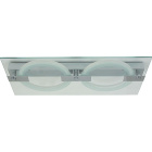 Plafón GEMA 2x2GX13 T5 circ. L.60xAn.30,5xAl.7,5cm cristal Cromo