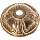 Center cover/bobeche H.1,8xD.6,1cm with 1 central hole, in raw brass
