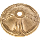 Center cover/bobeche H.2xD.8,4cm with 1 central hole, in raw brass
