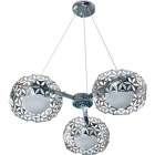 Ceiling Lamp FLORAL 3xG9 H.Reg.xD.62cm Chrome
