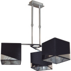 Ceiling Lamp DIAGONAL 3xE14 L.55xW.55xH.Reg.cm Black/Chrome