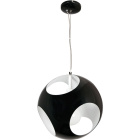 Pendant Light ERINA 1xE27 H.Reg.xD.38cm Black/White