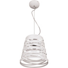 Suspensão ELSA 1xE27 Alt.Reg.xD.26cm Branco