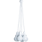 Suspensão ARCO-IRIS 7xE27 Alt.Reg.xD.30cm Branco