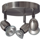 Plafond SONORA 3xGU10 H.13xD.19cm Satin Nickel