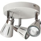 Plafond TABERNAS 3xGU10 H.12xD.24cm White/Chrome