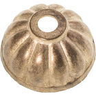 Center cover/bobeche H.2,5xD.5cm with 1 central hole, in raw brass