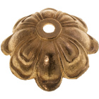 Center cover/bobeche H.2,8xD.8,4cm with 1 central hole, in raw brass