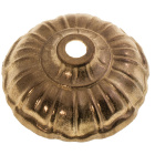 Center cover/bobeche H.2,4xD.7,2cm with 1 central hole, in raw brass