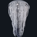 Lámpara de Techo LUISA 6xGU10 Al.90xD.60cm Cristales y Hoja Niquelada Cromo