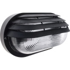 Wall Lamp CAIMA small IP44 1xE27 L.20xW.9,5xH.12cm Polycarbonate + Glass Black