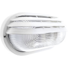 Aplique CAIMA grande IP44 1xE27 C.27xL.11,5xAlt.15cm Policarbonato (PC) + Vidro Branco