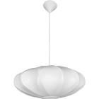 Suspensão FABIANA 1xE27 Alt.Reg.xD.50cm Branco