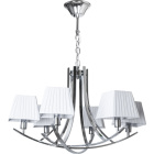 Ceiling Lamp INDIANA 6xE14 H.Reg.xD.70cm White/Chrome