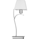 Sobremesa INDIANA 1xE27 L.15xAn.20xAl.50cm Blanco/Cromo