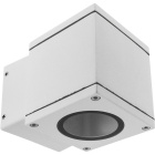 Aplique HOOKE IP54 1xGU10 L.8xAn.11,6xAl.8,5cm Aluminio+cristal Blanco