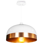 Pendant Light EDISON 1xE27 H.Reg.xD.33cm White/Gold