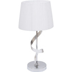 Candeeiro de mesa CLEVELAND 1xE27 Alt.42xD.25cm Cromado/Bege