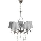 Lámpara de Techo TENERIFE 5xE14 Al.Reg.xD.65cm Gris/Cromo