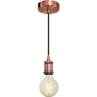 Suspensão TRIPOLI 1xE27 Alt.Reg.xD.10cm Cobre