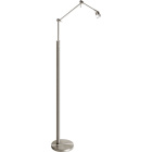 Floor Lamp HAIA articulated arm w/o lampshade 1xE27 L.28xW.70xH.Reg.cm Satin Nickel