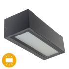 Wall Lamp CORGO IP54 1xE27 L.26xW.10,6xH.8cm Aluminium+Glass Anthracite