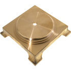 Turned base for table lamp  L.13,3xW.13,3xH.3,6cm 10/100, in raw brass