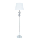 Lámpara de pie HONDURAS 1xE14 Al.157,6xD.38cm Blanco/Cuero