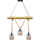 Ceiling Lamp SOGA 3xE27 L.98xW.22xH.Reg.cm Rope Brown