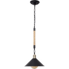 Pendant Light SOGA 1xE27 H.Reg.xD.30cm Rope Black