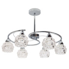 Ceiling Lamp TULIPA GLASS 6xE14 H.Reg.xD.62cm Chrome