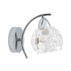 Wall Lamp TULIPA GLASS 1xE14 L.12xW.20xH.19,6cm Chrome