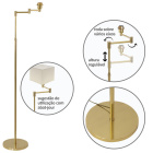 Floor Lamp SPACE articulated arm 1xE27 H.Reg.xD.26cm Brass