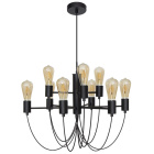 Ceiling Lamp AIXA 9xE27 H.Reg.xD.60cm Black