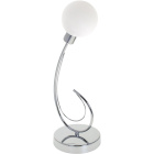 Table Lamp VITA 1xG9 H.44xD.15cm chrome with white glass ball