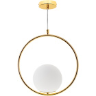 Suspensão AIMEE 1xE27 Alt.Reg.xD.31cm Dourado