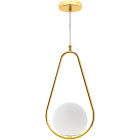 Suspensão AIMEE 1xE27 Alt.Reg.xD.21,5cm Dourado