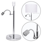 Base for Table Lamp MELTON with read/write adjustable arm 1xE27+1x1W LED H.Reg.xD.20cm Chrome