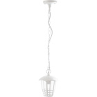 Colgante TERVA IP44 1xE27 Al.Reg.xD.18cm Blanco