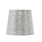 Lampshade NOVA round & conic shiny fabric with fitting E27 H.19,5xD.25cm Silver