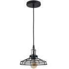 Pendant Light PASCAL 1xE27 H.Reg.xD.23cm Black/Chrome