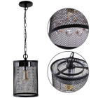 Pendant Light DAVY 1xE27 H.Reg.xD.18cm Black/Chrome